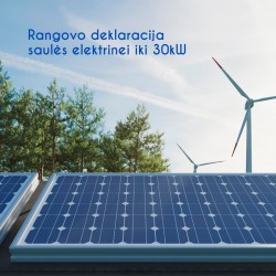 Rangovo deklaracija saulės elektrinei iki 30kW