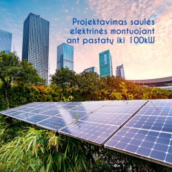 Designing solar power plants for installation on buildings up to 100kW